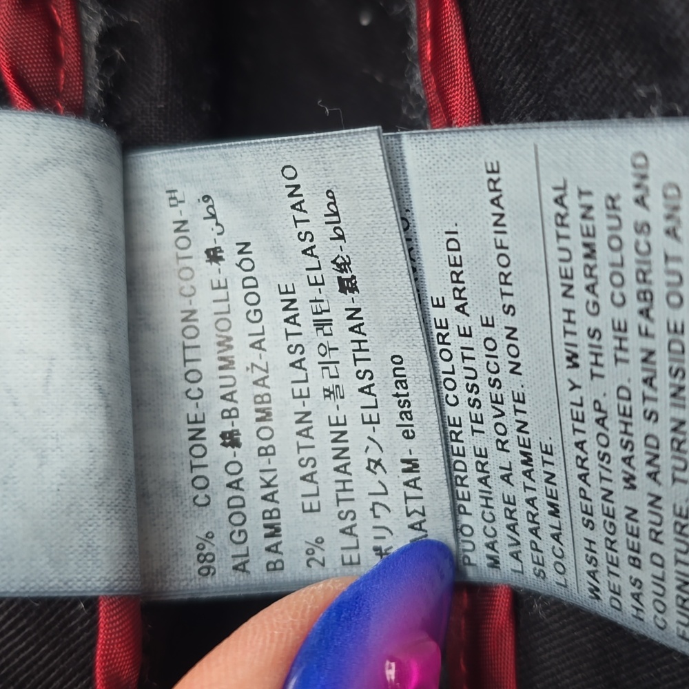 United Colors of Benetton Black Cropped Straight Leg Pants Size 8 - Picture 10 of 10